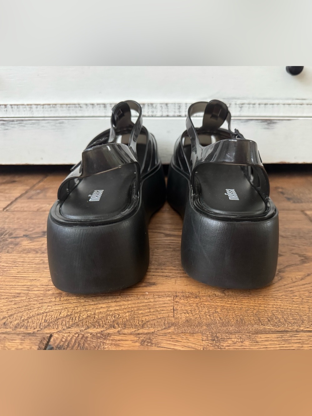 New Melissa Possession Plato Platform Jelly Sandal Black Women's Size 10 - Picture 4 of 9